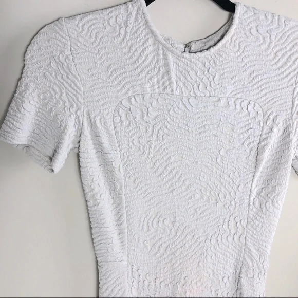 OPENING CEREMONY Textured Light Gray Skater Dress - Picture 2 of 5